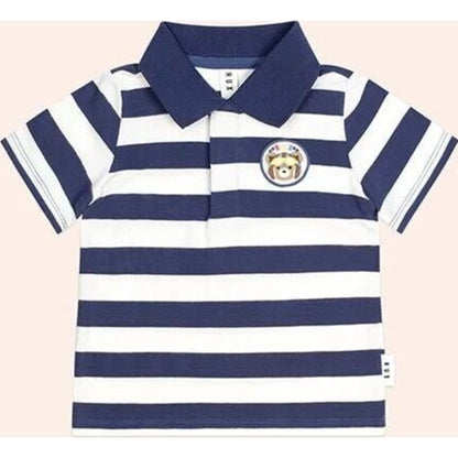 Huxbaby Stripe Polo Tee | Aster & Ruby
