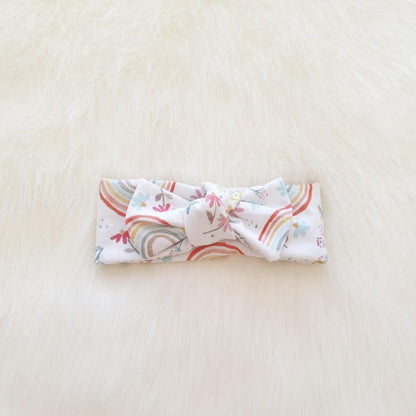 Summer Rainbow Bow Headband-Aster & Ruby