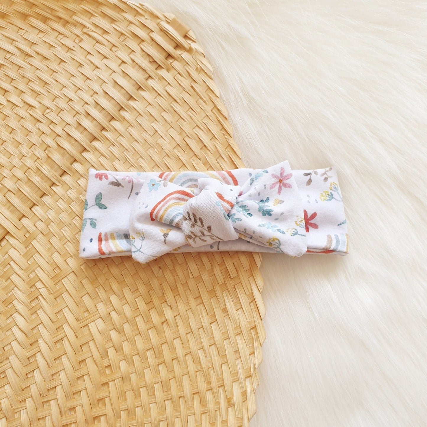 Summer Rainbow Bow Headband-Aster & Ruby