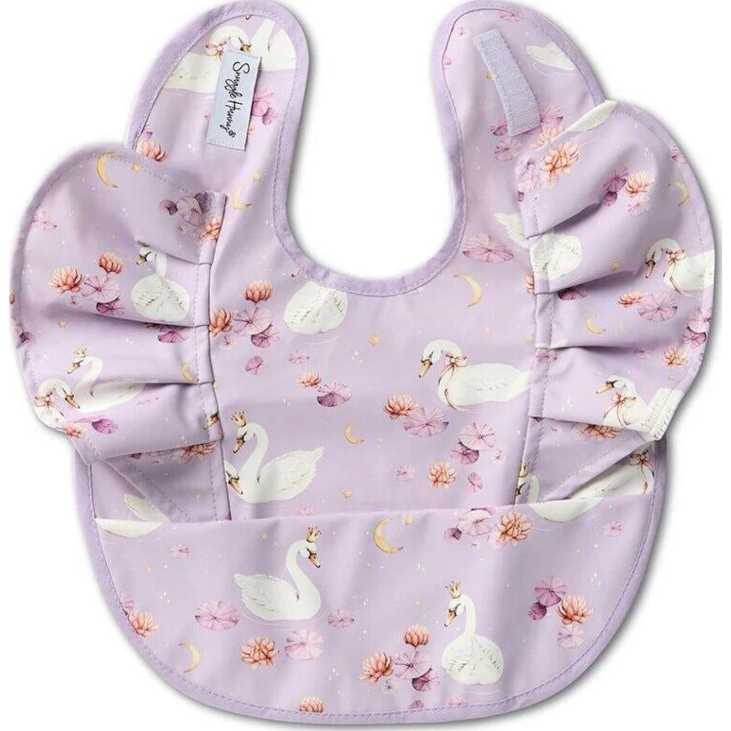 Snuggle Hunny Swan Lake Frill Snuggle Bib | Aster & Ruby