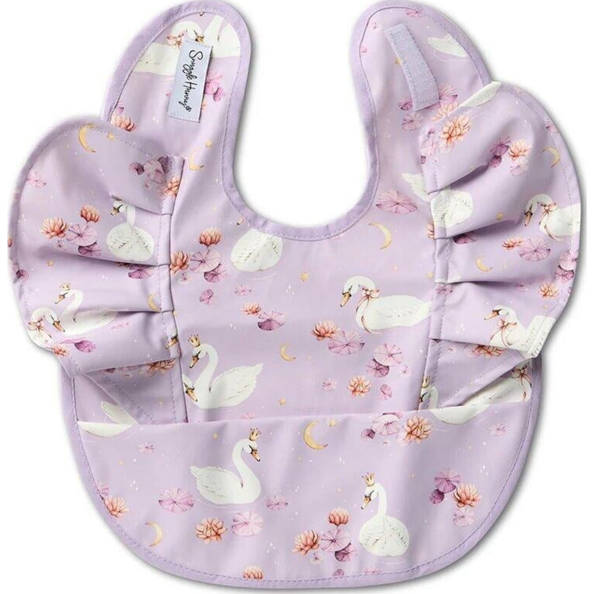 Snuggle Hunny Swan Lake Frill Snuggle Bib | Aster & Ruby