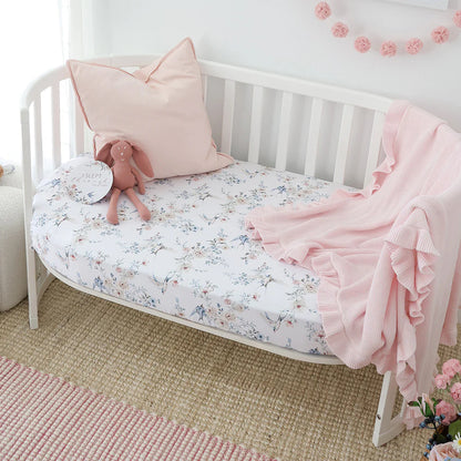 Sweet Swallows Organic Fitted Cot Sheet