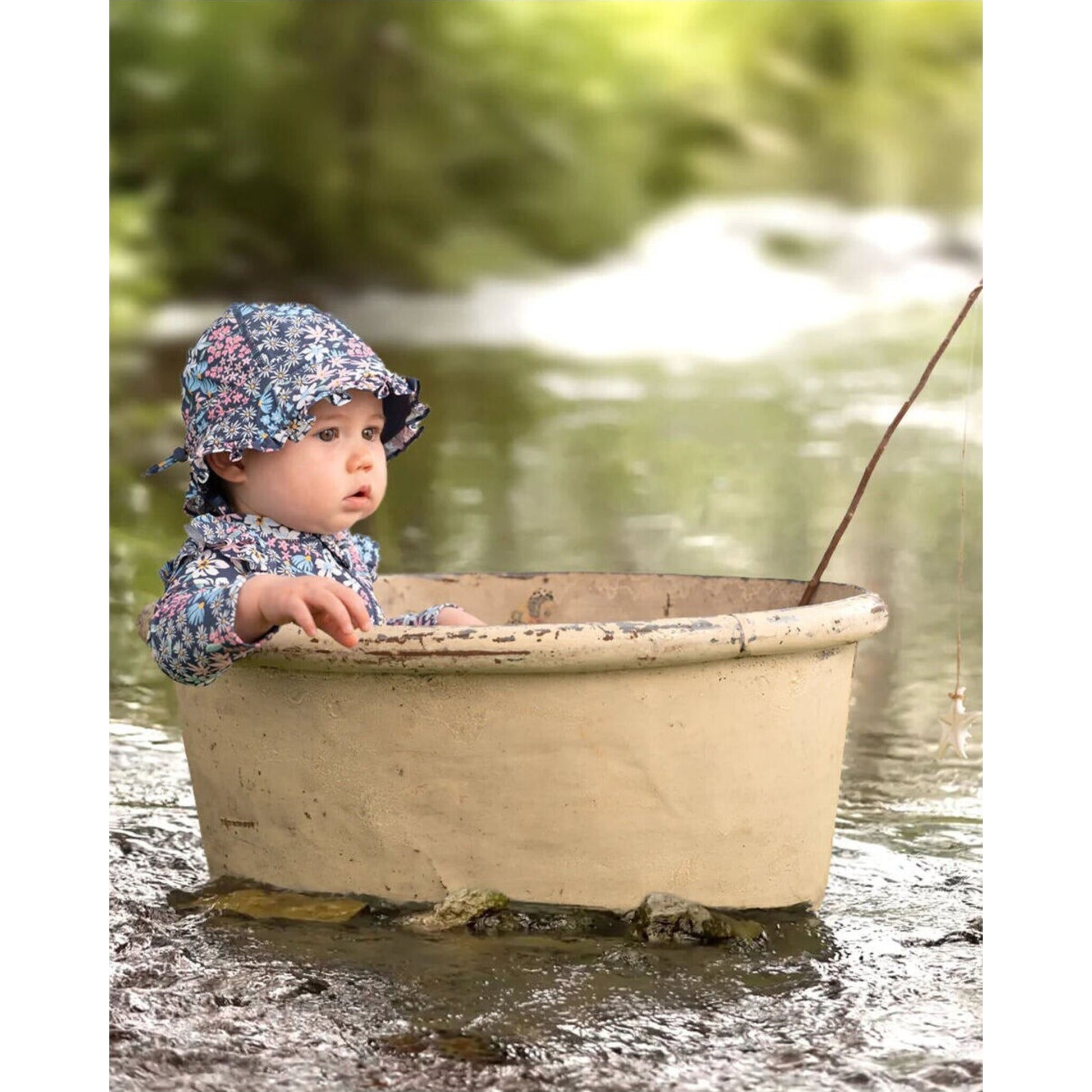 Toshi Swim Bell Hat Ripple Wattle Dusk | Aster & Ruby