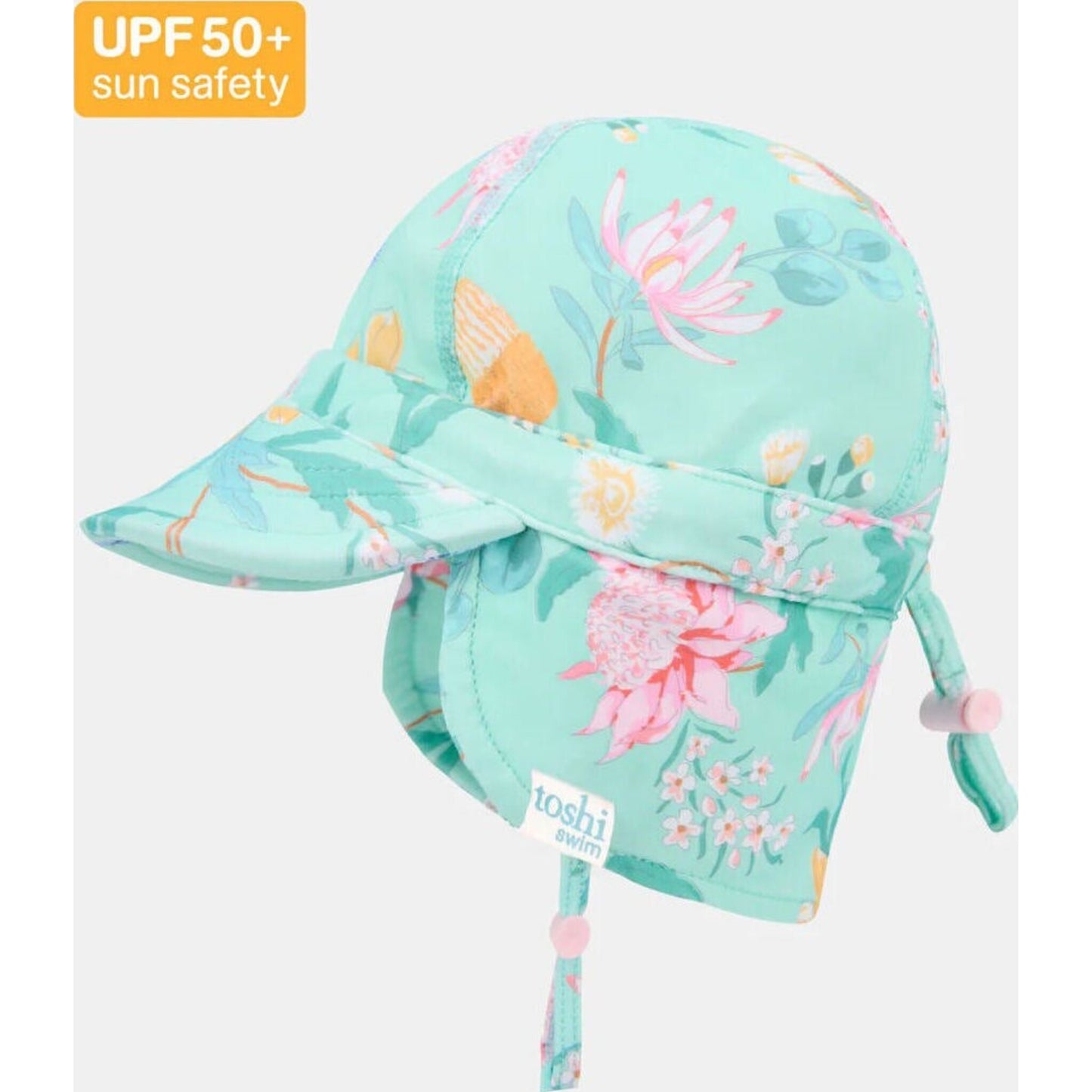 Toshi Swim Flap Cap Paradise Waratah Mint | Aster & Ruby