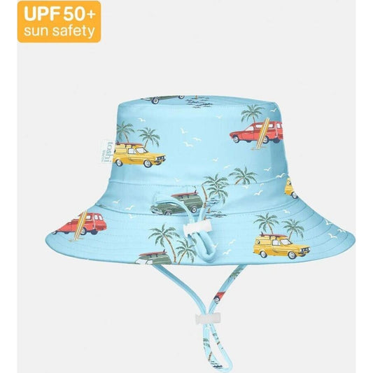 Toshi Swim Sunhat Paradise Swell Seekers Sky | Aster & Ruby