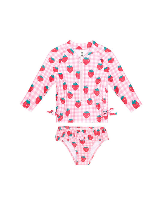 Strawberry Check 2 Piece Swim Set