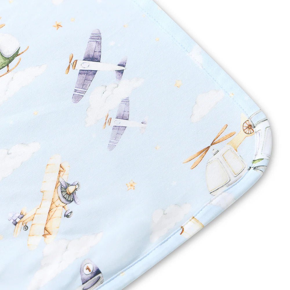 Taking Flight Organic Hooded Baby Towel - Aster & Ruby
