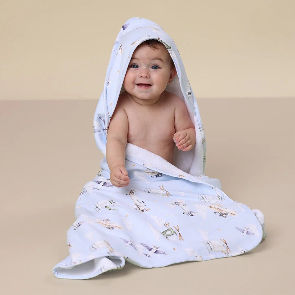 Taking Flight Organic Hooded Baby Towel - Aster & Ruby