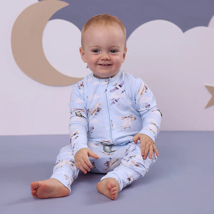 Taking Flight Organic Snugglesuit Convertible Romper - Aster & Ruby