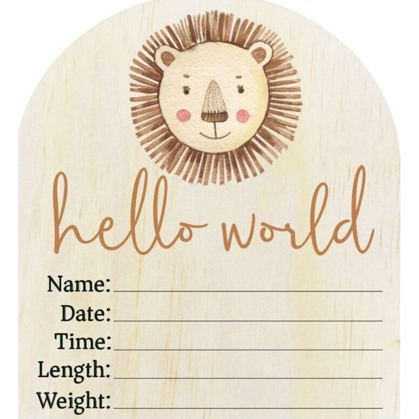 Timber Tinkers Timber Tinkers Hello World Lion Wooden Arch | Aster & Ruby