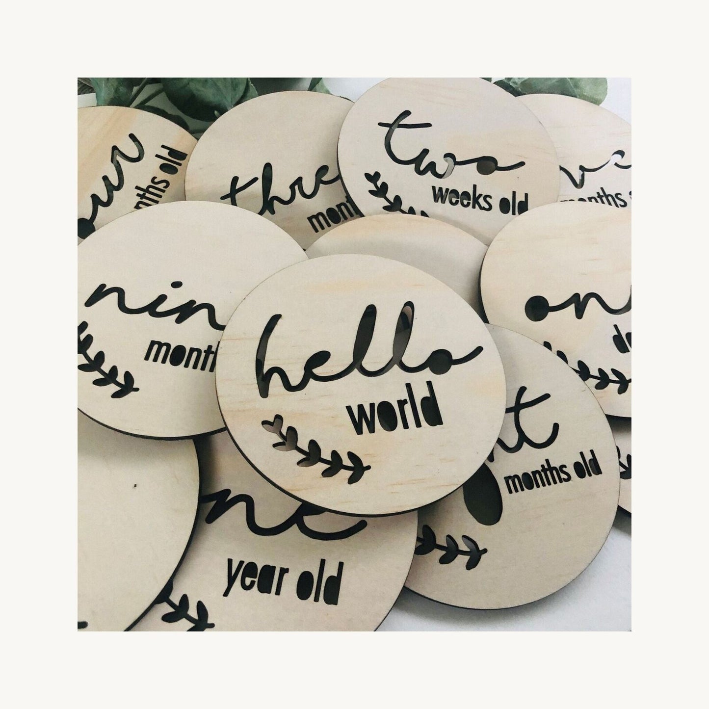 Timber Tinkers Timber Tinkers Scandi Milestone Wood Discs | Aster & Ruby