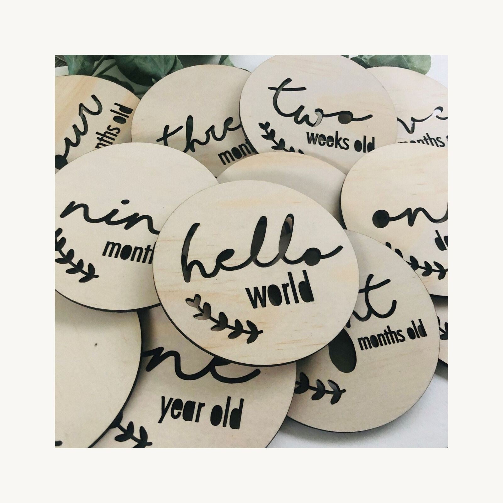Timber Tinkers Timber Tinkers Scandi Milestone Wood Discs | Aster & Ruby