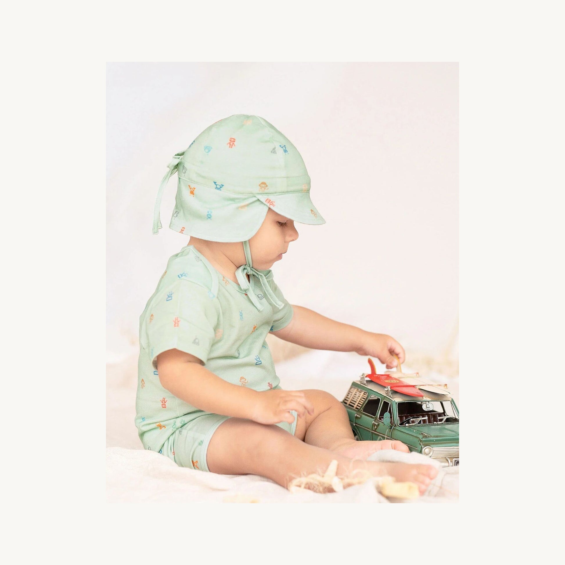 Toshi toshi Flap Cap Bambini - Cyborg Thyme | Aster & Ruby