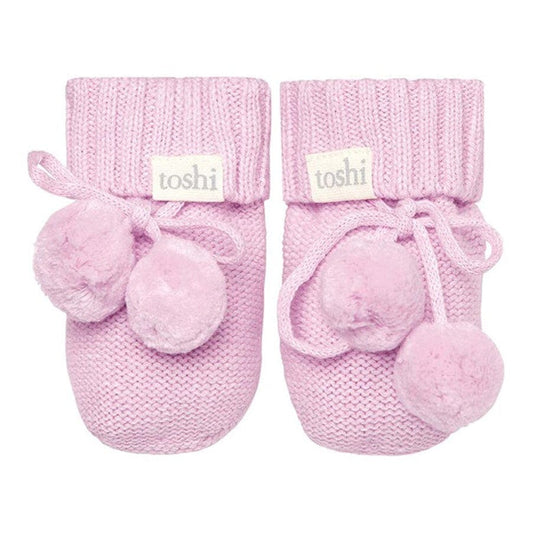 Toshi Marley Organic Booties Lavender-Aster & Ruby