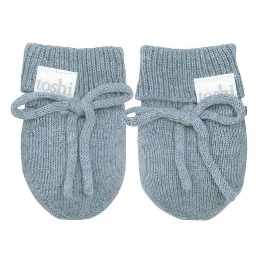 Toshi Marley Organic Mittens Storm-Aster & Ruby