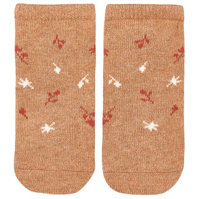 Toshi Organic Baby Socks Jaquard Maple Leaves-Aster & Ruby