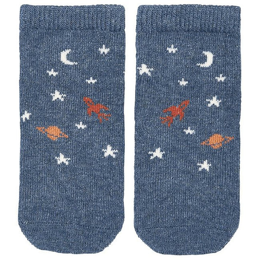 Toshi Organic Baby Socks Jaquard Space Race-Aster & Ruby