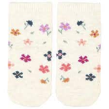 Toshi Organic Baby Socks Jaquard Wild Flowers-Aster & Ruby