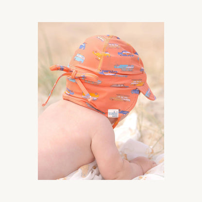 Toshi Toshi Swim Baby Flap Cap Classic - Surfs Up | Aster & Ruby