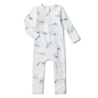 Turtle Organic Snugglesuit Convertible Romper - Aster & Ruby