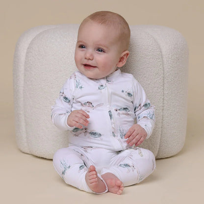 Turtle Organic Snugglesuit Convertible Romper - Aster & Ruby