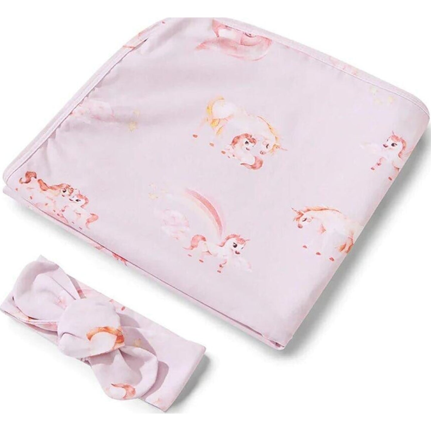 Snuggle Hunny Twinkle Organic Jersey Wrap & Topknot Set | Aster & Ruby