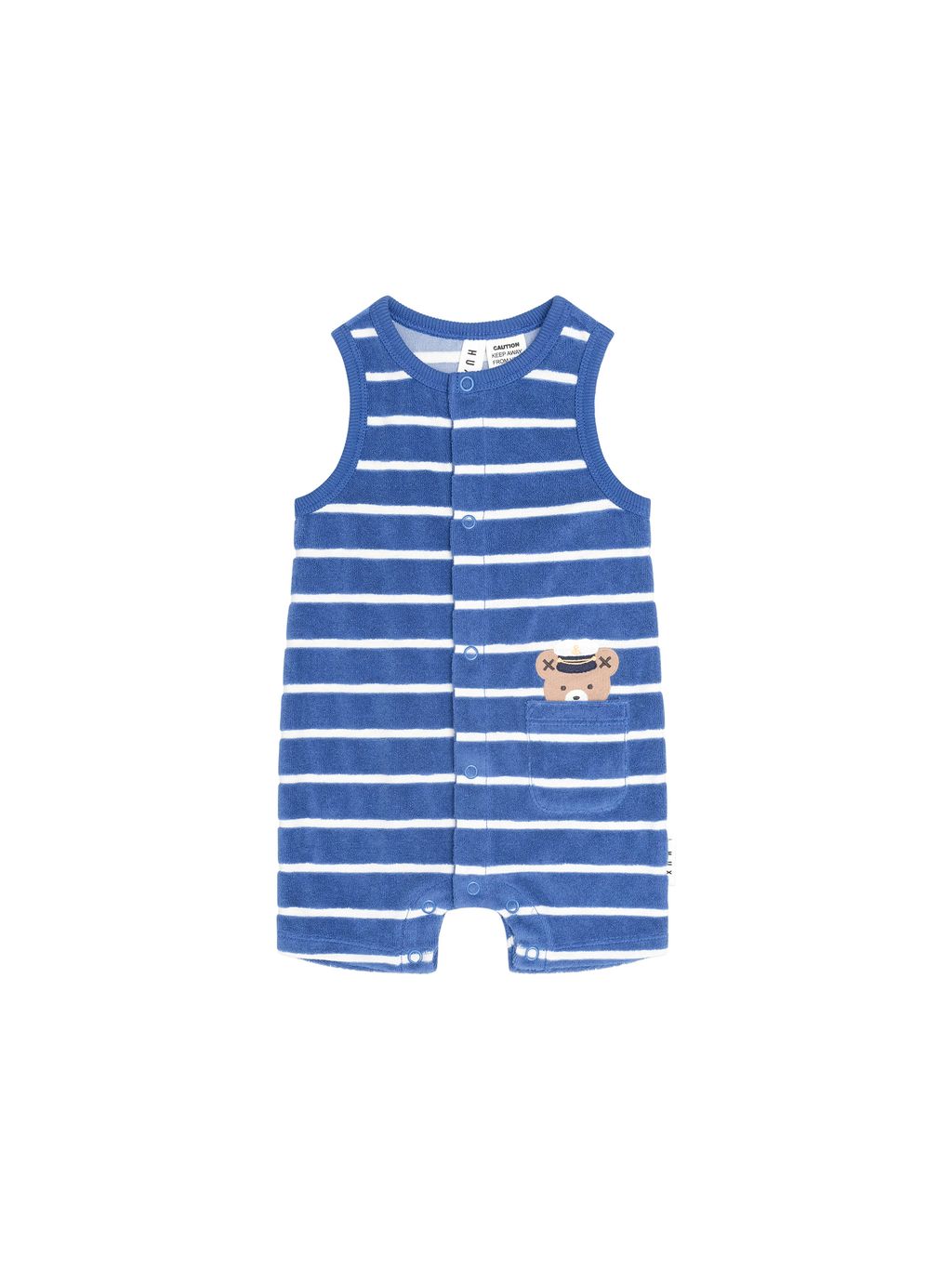Nautical Peekaboo Hux Towelling Romper