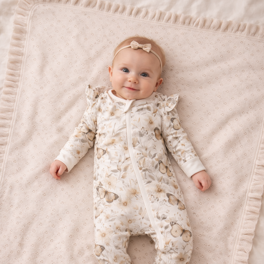 Butterfly Fields Zip Romper
