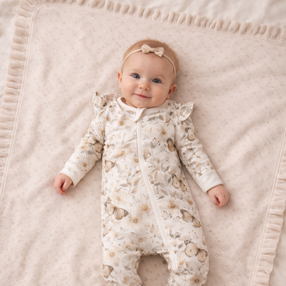 Butterfly Fields Zip Romper