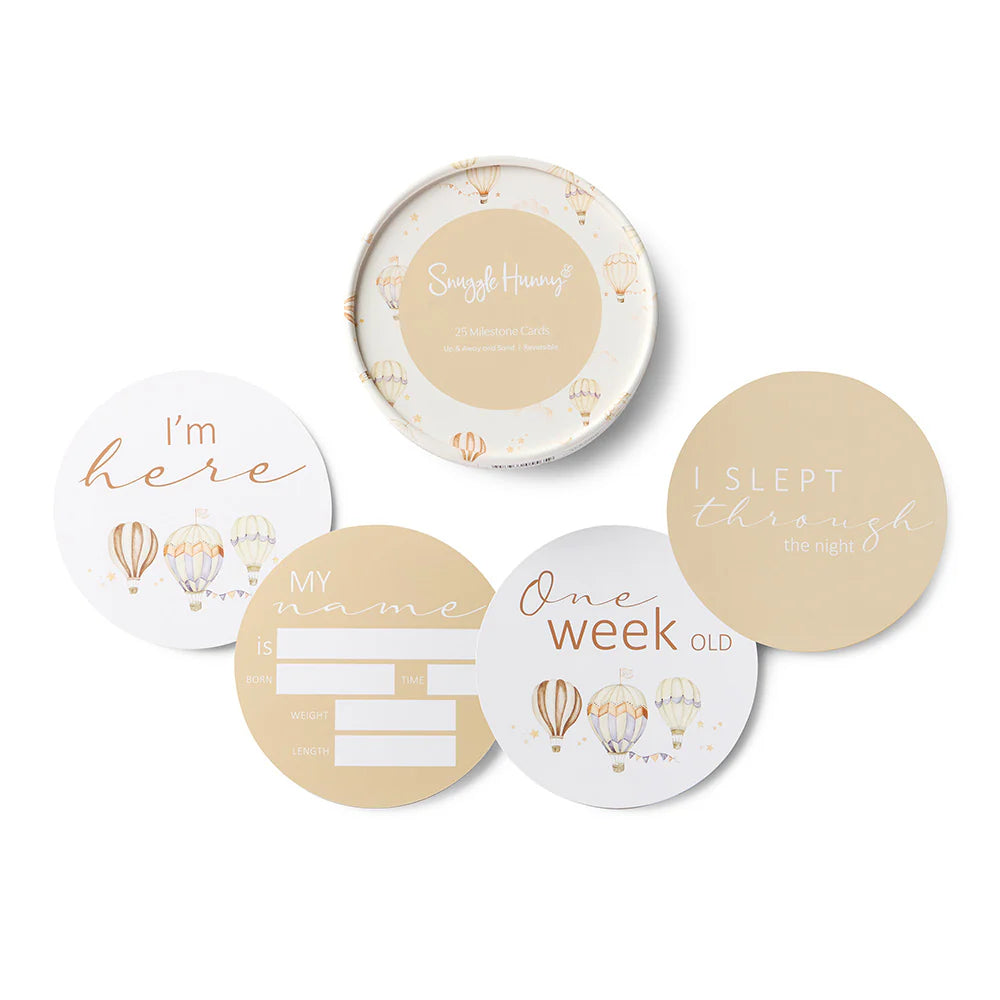 Up & Away & Pebble Reversible Milestone Cards