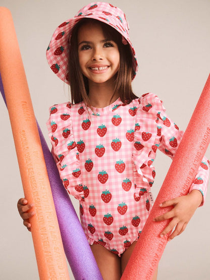 Strawberry Check Swimhat