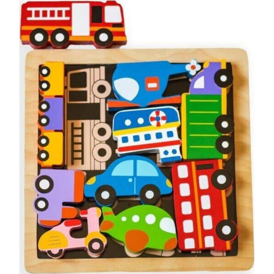 Kiddie Connect Vehicles Chunky Puzzle | Aster & Ruby