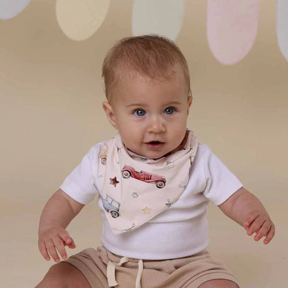 Snuggle Hunny Vintage Cars Organic Dribble Bib | Aster & Ruby