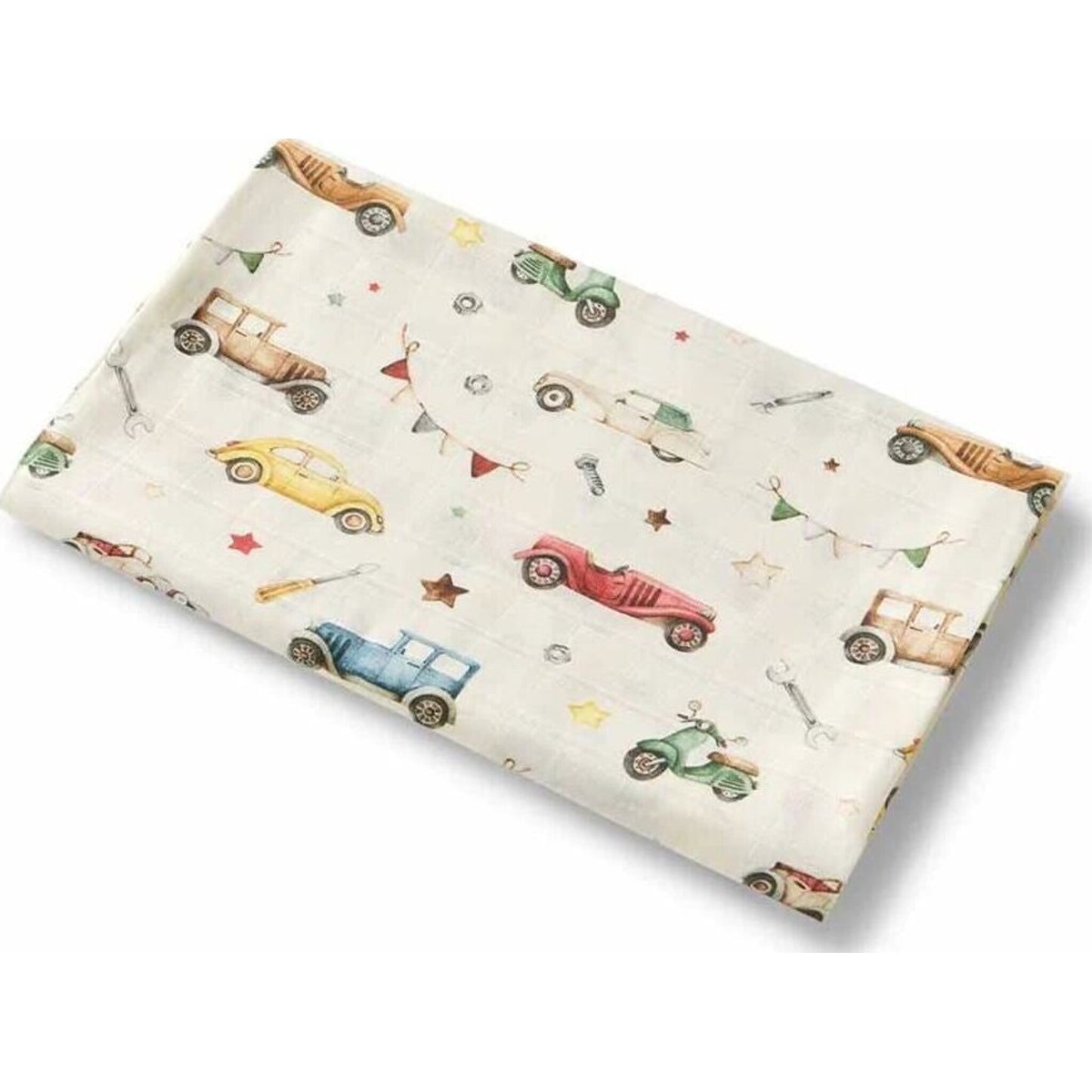 Snuggle Hunny Vintage Cars Organic Muslin Wrap | Aster & Ruby