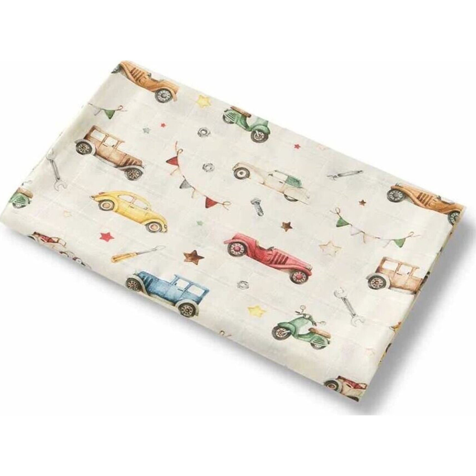 Snuggle Hunny Vintage Cars Organic Muslin Wrap | Aster & Ruby