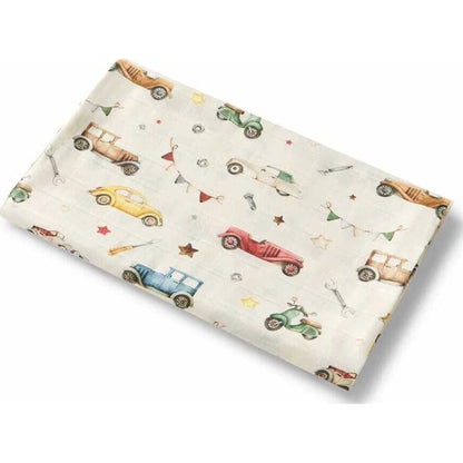 Snuggle Hunny Vintage Cars Organic Muslin Wrap | Aster & Ruby