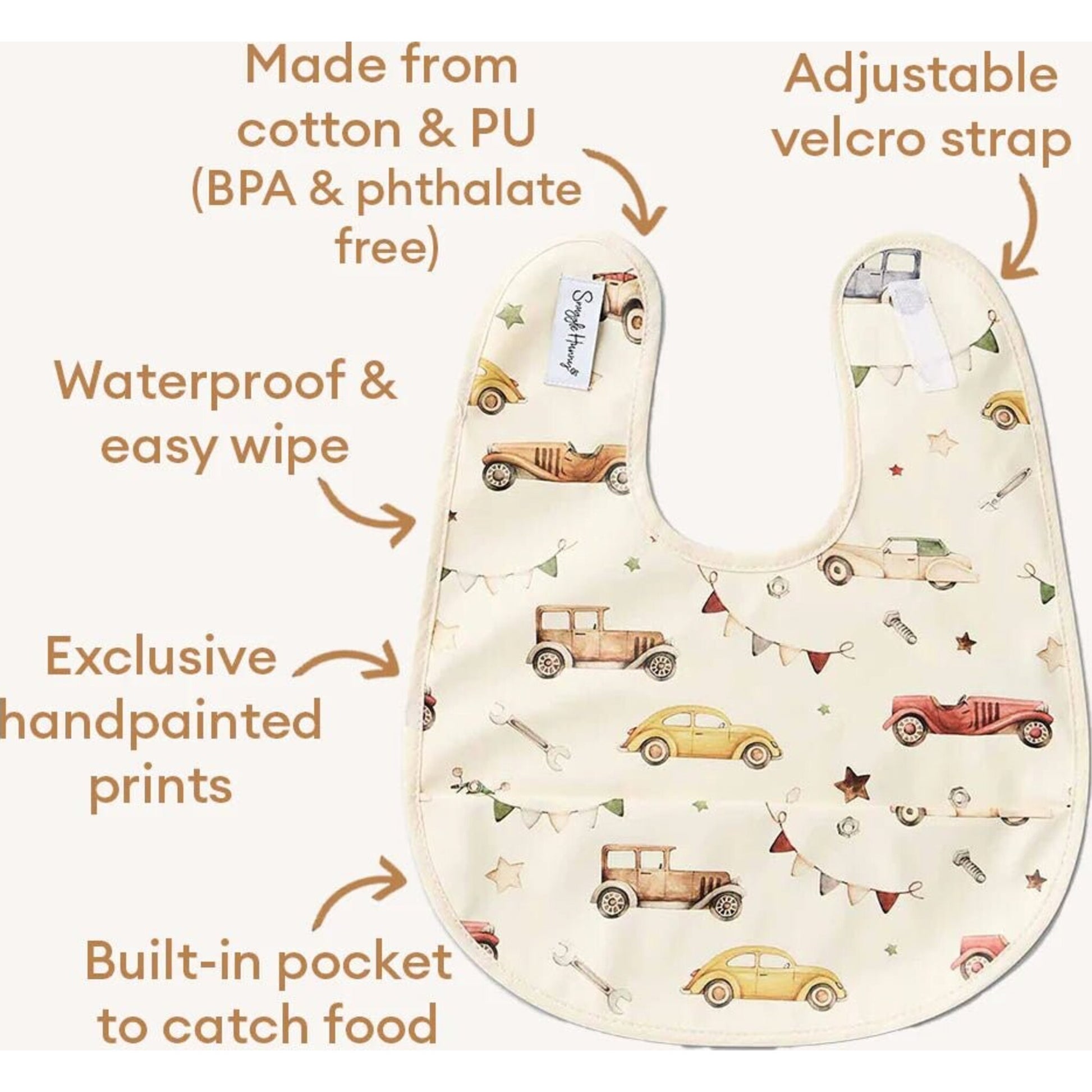 Snuggle Hunny Vintage Cars Snuggle Bib | Aster & Ruby