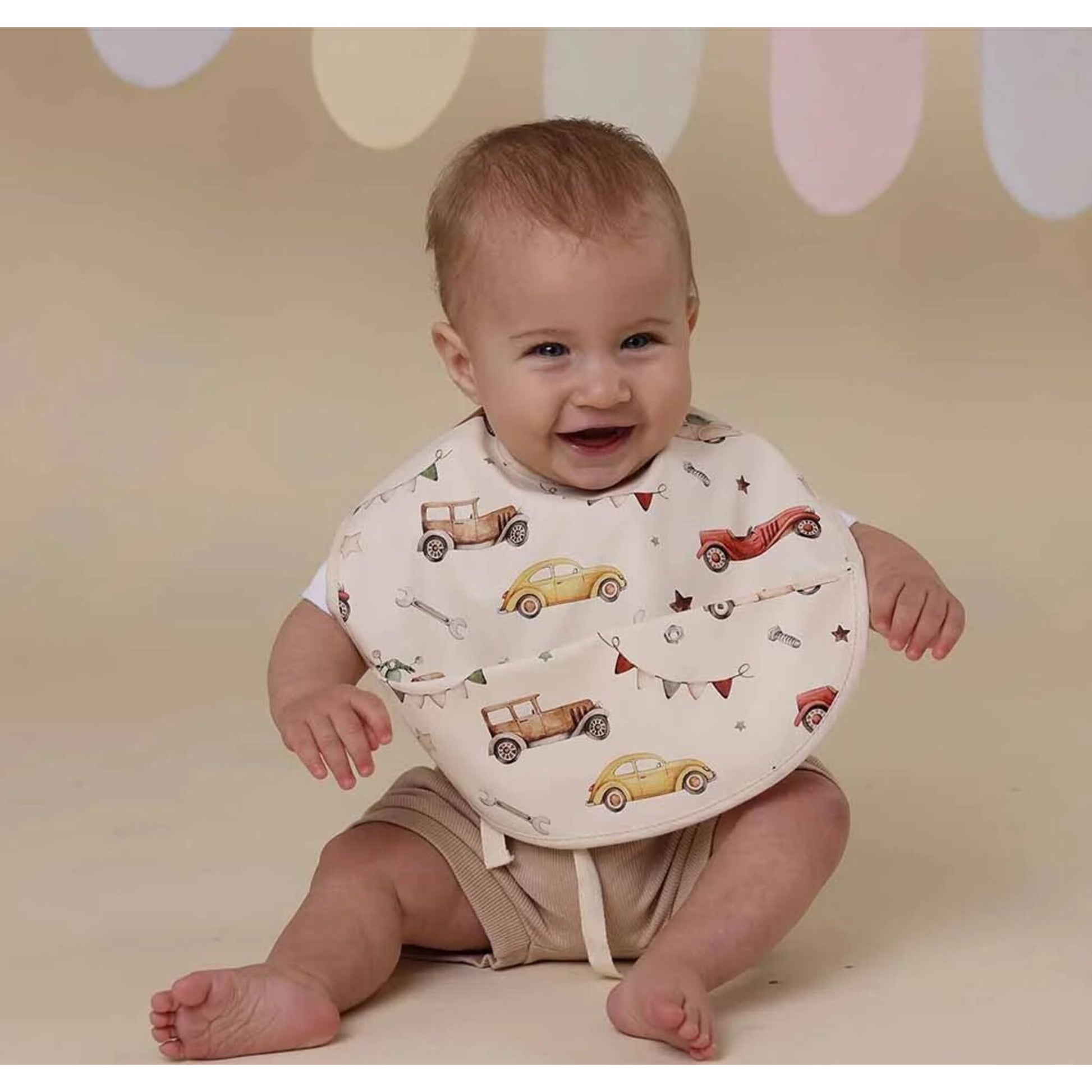Snuggle Hunny Vintage Cars Snuggle Bib | Aster & Ruby