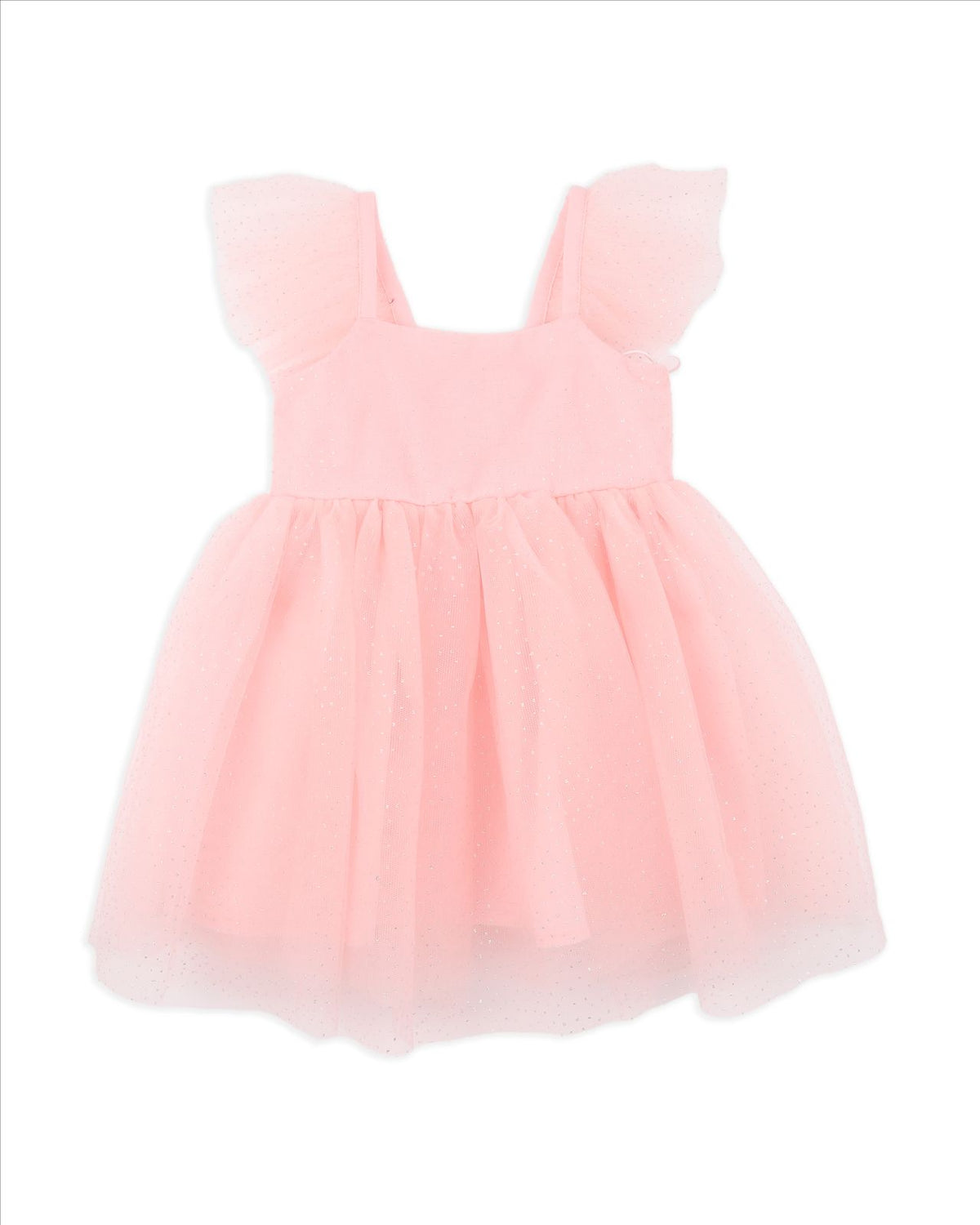 Festive Pink Glitter Tulle Dress