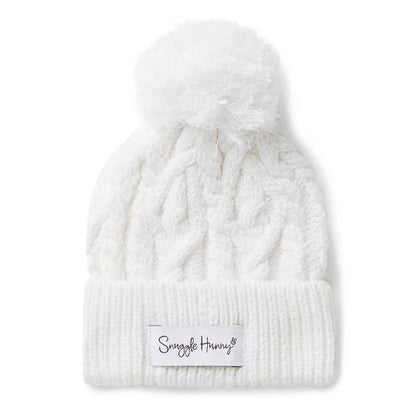 White Organic Baby Knit Beanie - Aster & Ruby