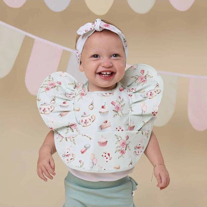 Snuggle Hunny White Rabbit Frill Snuggle Bib | Aster & Ruby