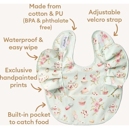 Snuggle Hunny White Rabbit Frill Snuggle Bib | Aster & Ruby
