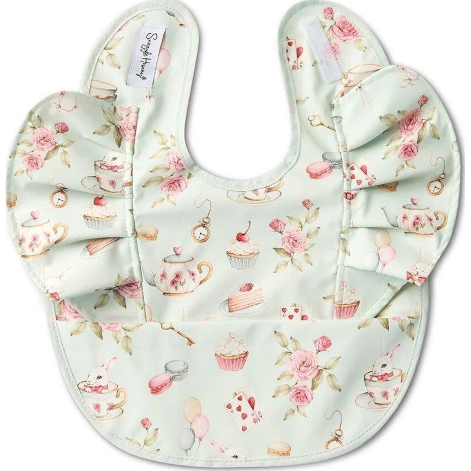 Snuggle Hunny White Rabbit Frill Snuggle Bib | Aster & Ruby