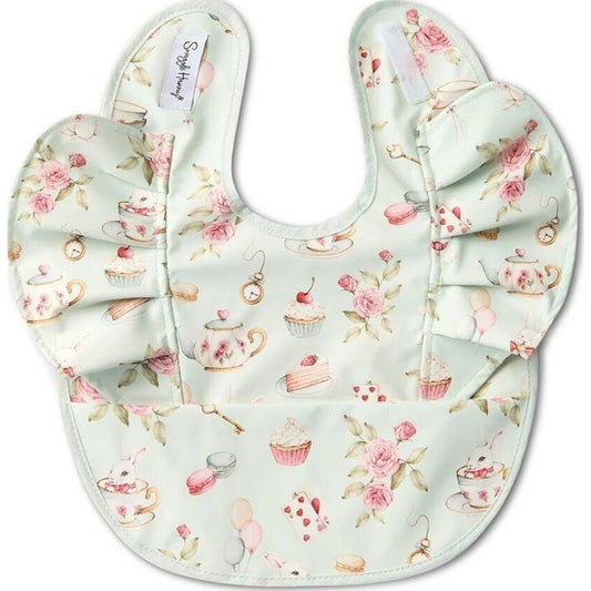 Snuggle Hunny White Rabbit Frill Snuggle Bib | Aster & Ruby