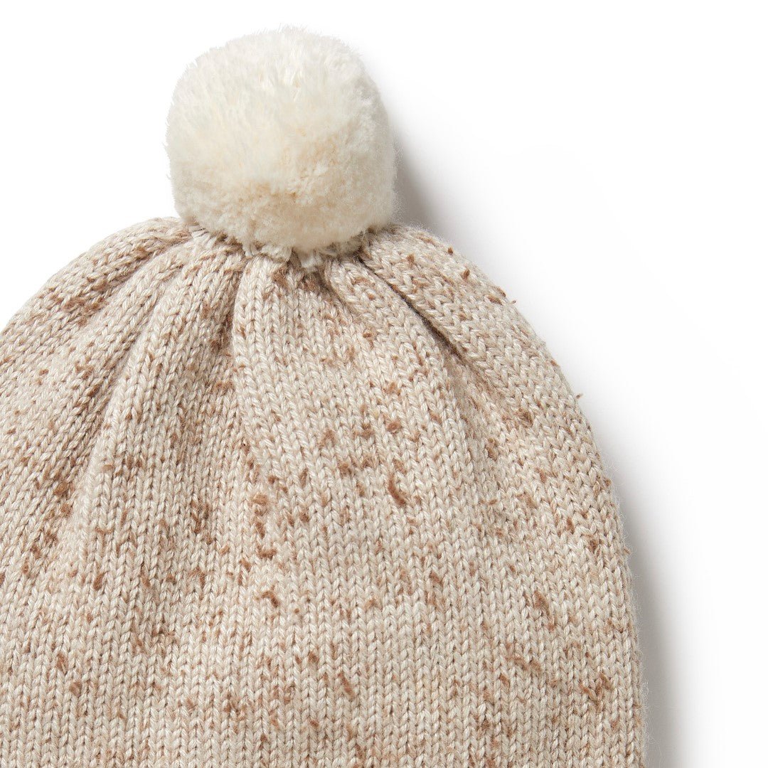 Wilson & Frenchy Almond Fleck Knitted Hat-Aster & Ruby