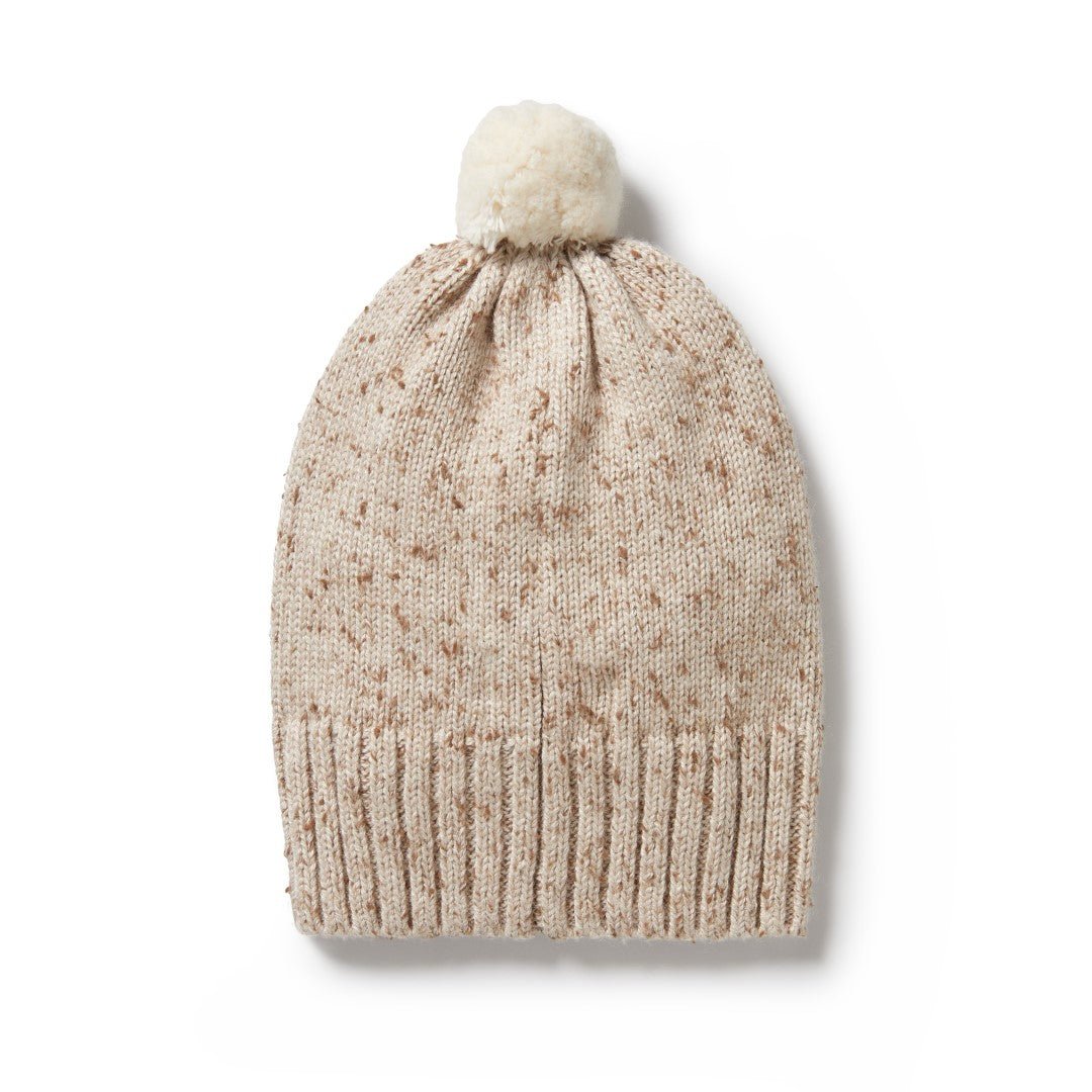 Wilson & Frenchy Almond Fleck Knitted Hat-Aster & Ruby