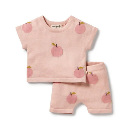 Wilson & Frenchy Just Peachy Organic Knitted Set - Aster & Ruby