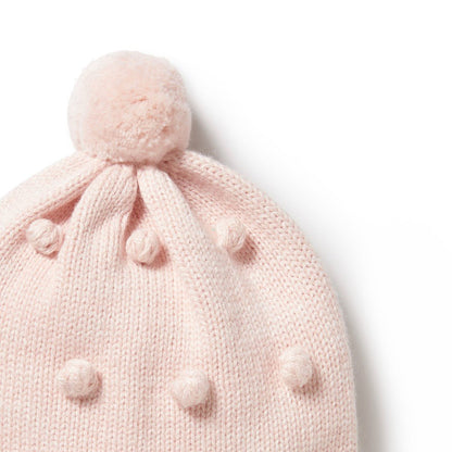 Wilson & Frenchy Knitted Bauble Hat - Pink - Aster & Ruby