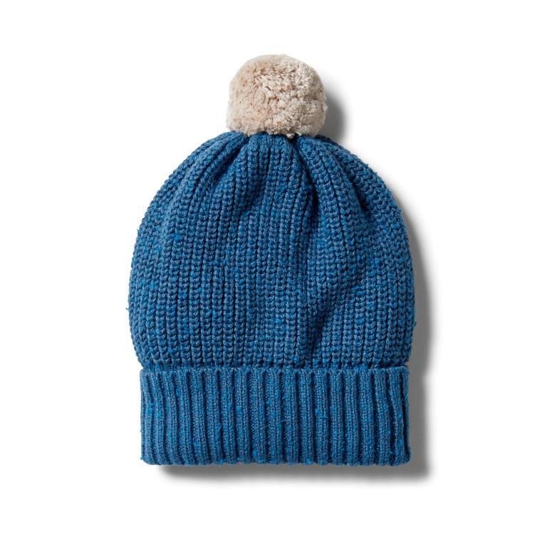 Wilson & Frenchy Knitted Hat Denim Fleck-Aster & Ruby