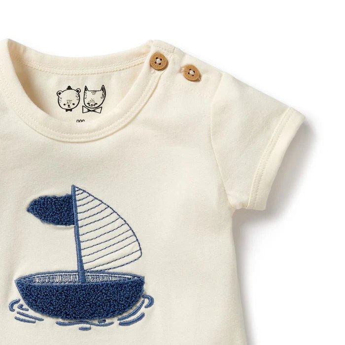 Wilson & Frenchy Organic Bodysuit - Nautical - Aster & Ruby